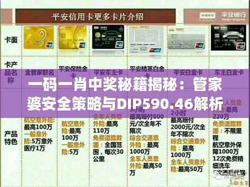 一码一肖中奖秘籍揭秘:管家婆安全策略与DIP590.46解析