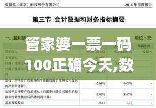 管家婆一票一码100正确今天,数据资料解释落实_调整版HRD963.29