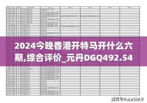 2024今晚香港开特马开什么六期,综合评价_元丹DGQ492.54
