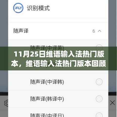 11月25日维语输入法热门版本回顾,背后的故事与影响