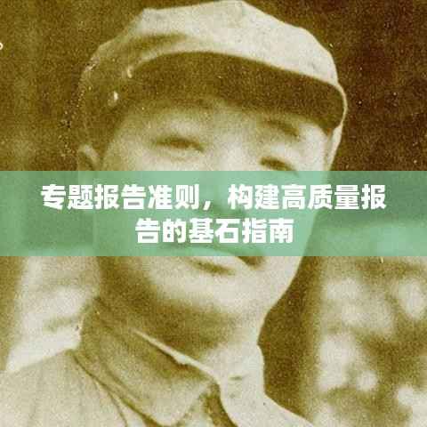 专题报告准则,构建高质量报告的基石指南